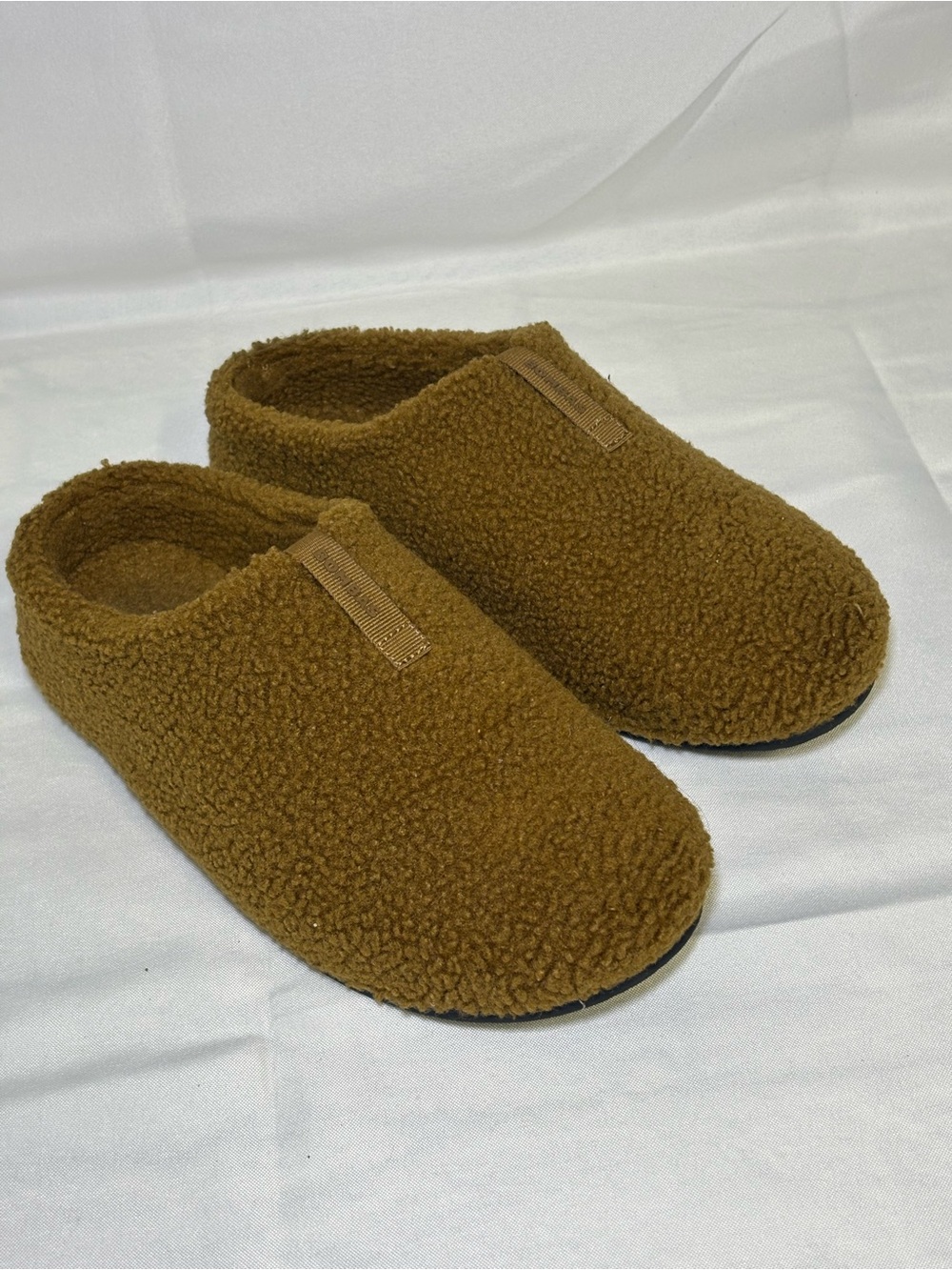 Bombas Sunday Slipper Brown Fleece Comfort Slip-On Mens Size 10 READ